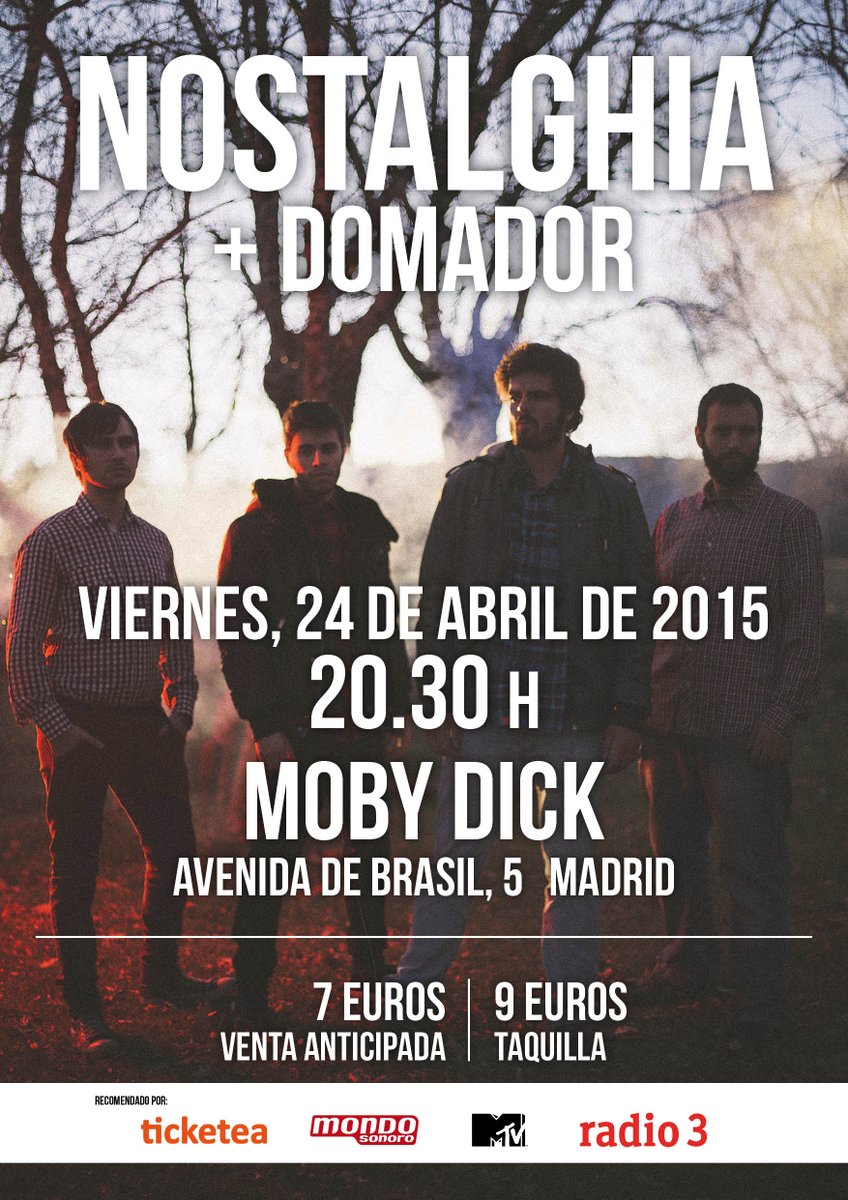 #Concierto de presentación de #LuzAbisaldel de <a href="/nostalghia/">뀨뀨몬</a>​ en <a href="/MobyDickClub/">MobyDickClub</a>​ de #Madrid junto a <a href="/somosdomador/">Domador</a>​.