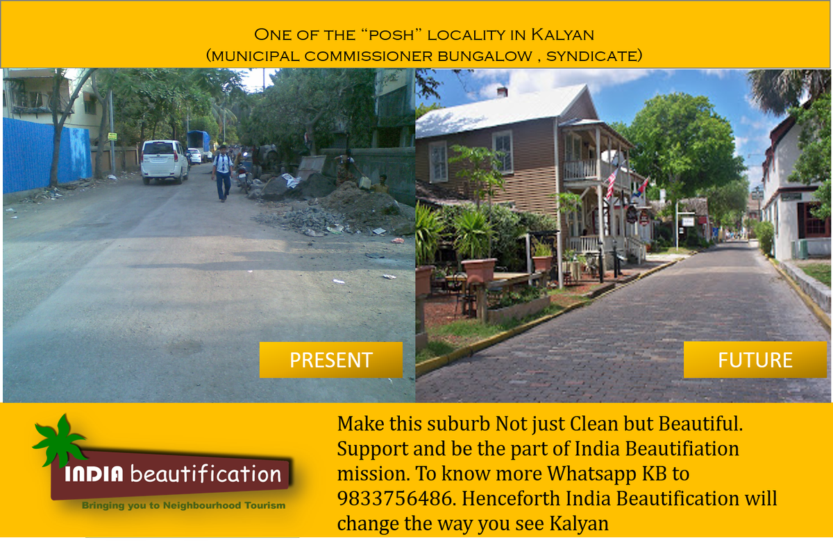 IBeautification's tweet photo. #IndiaBeautification initiates #KalyanBeautification,needs support in establishing #NeighbourhoodBeautification. http://t.co/zwE3aBHyTi