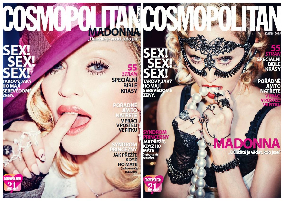 CosmopolitanCZ's tweet photo. Dneska! #Cosmopolitan #Madonna #EllenvonUnwerth #Mayissue http://t.co/RrDrwxf966