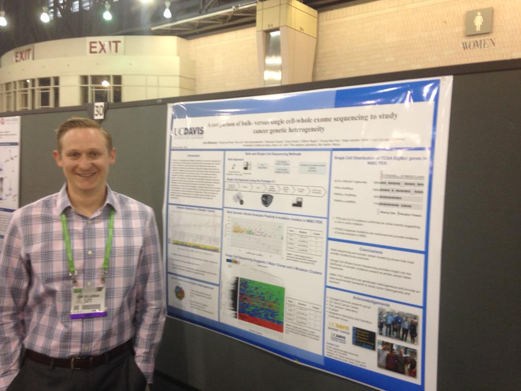 Standard_BioT's tweet photo. Williamson @ucdavis presents #SingleCell whole exome sequencing of bladder cancer cells. Sec3-30 #AACR15 #IdealLab http://t.co/LSApYhIsIu