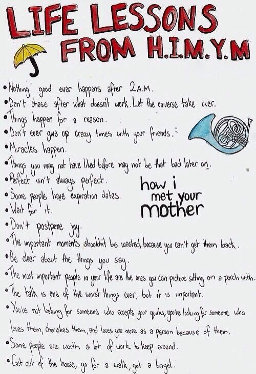 NotCorruptMedia's tweet photo. Life lessons from How I Met Your Mother: http://t.co/W74bgLasxJ