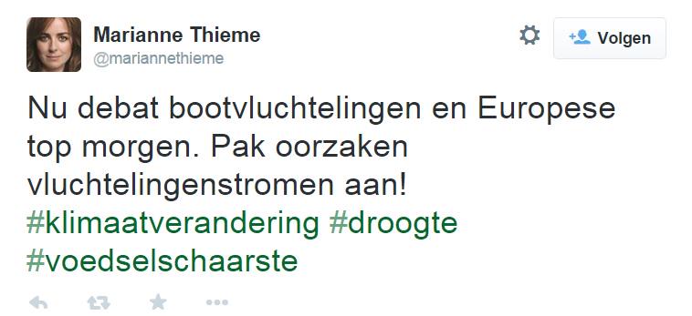 lientje1967's tweet photo. Wie zou zijn eigen milieuagenda durven te misbruiken voor de problematiek #bootvluchtelingen? Kan dr maar eentje zijn http://t.co/eHeoVlpkhQ