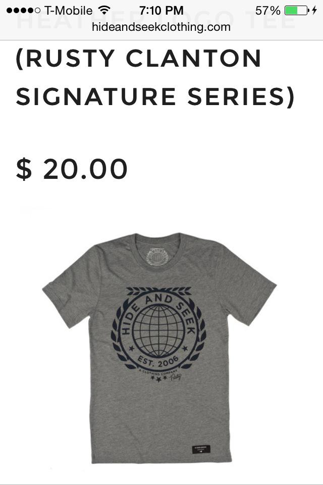 maddawg_mat's tweet photo. Oh my gosh! I bought mine last night! Soooo excited! #rustyclanton  #hideandseekcclothing ❤️ @rustyclanton http://t.co/kMKR3D5j6D