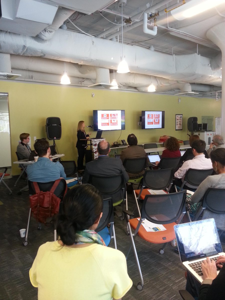 Darlene Cavalier, founder of <a href="/SciStarter/">SciStarter</a>, with the 1st presentation of the day! #PTW15 #BuildingDigital #PhillyCitSci