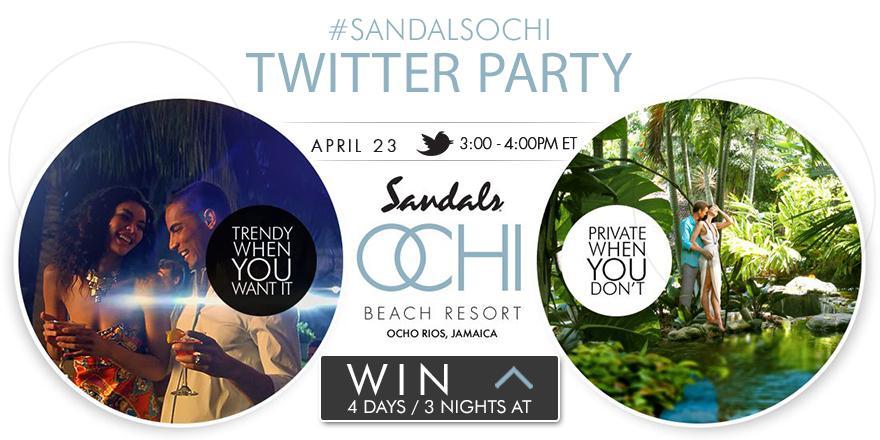 SandalsResorts's tweet photo. There's only one more day left until the #SandalsOchi Twitter party! RT if you think you'll be the lucky winner! http://t.co/foL5M93yqL
