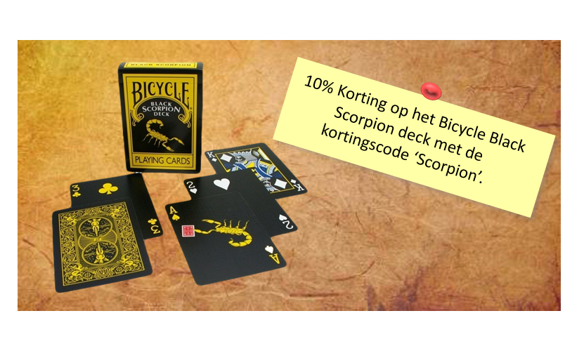 Speelkaarten's tweet photo. Het populaire Bicycle Black Scorpion deck is weer leverbaar. Nu met 10% korting. http://t.co/S32DtfBuXt http://t.co/lUOH23e9hS
