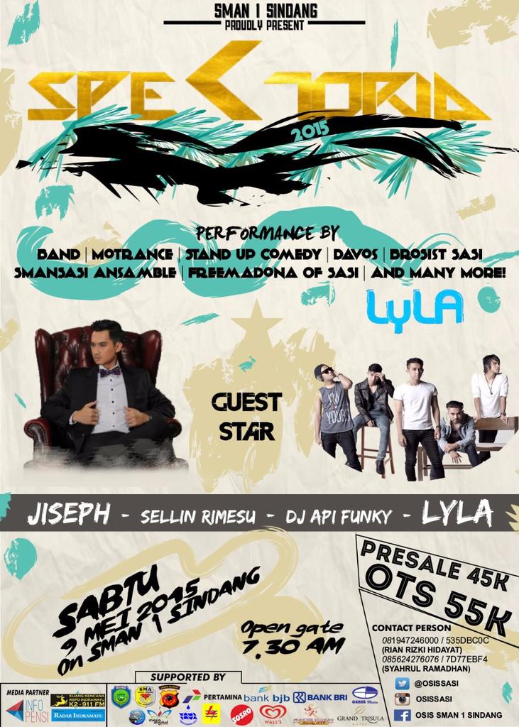 Get Ready for SPECTORIA OF SASI on SMAN 1 Sindang Indramayu 9 MEI 2015. <a href="/kotaindramayu/">Kabupaten Indramayu</a> <a href="/AboutCirebonID/">About Cirebon</a> <a href="/Cirebon_news/">Cirebon_news</a>