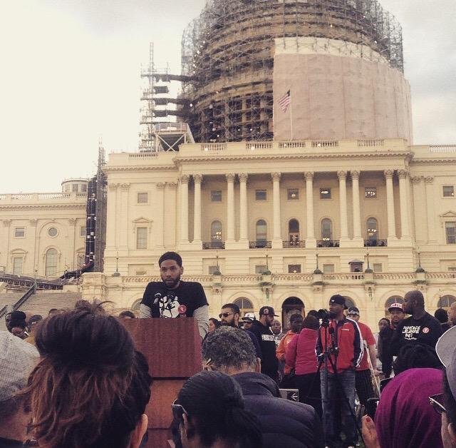 JussieSmollett's tweet photo. Yesterday we marched, did a die-in in front of the Supreme Court building &amp; rallied at the Capital #March2Justice http://t.co/i56vqD551D