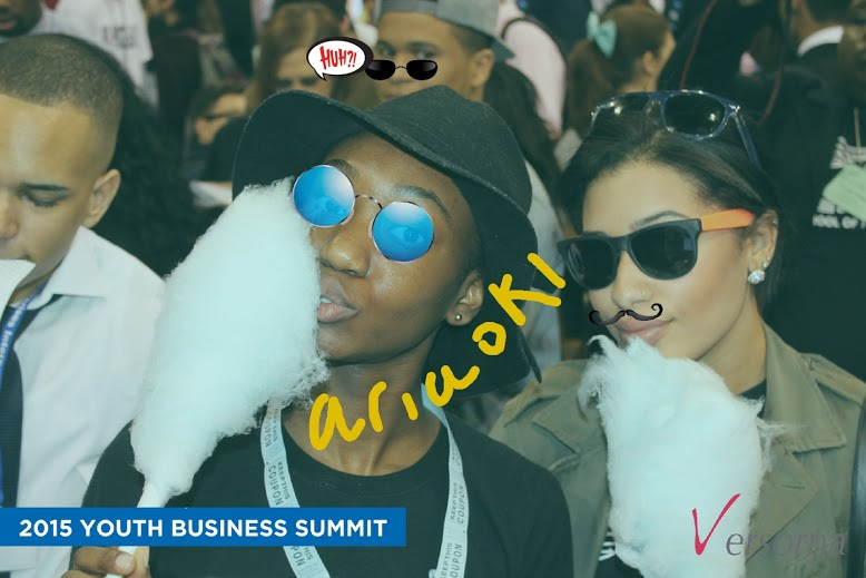 VersornaInc's tweet photo. Some pretty girlies at the Versorna 2015 selfie booth being photobombed by our very own Versorna employee Pascual! http://t.co/y4claJaKJK