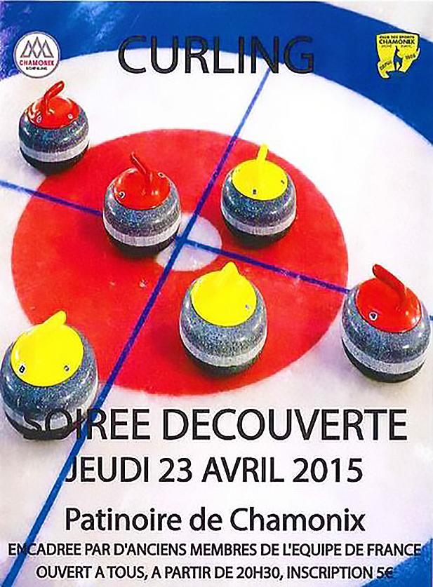 #curling #soirée #découverte jeudi 23 avril 2015 #patinoire de #Chamonix