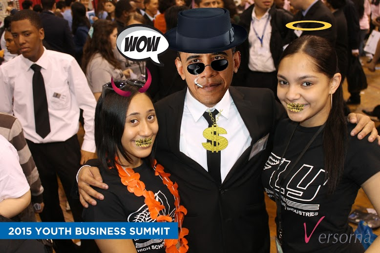 VersornaInc's tweet photo. Barack Obama making an appearance at Versorna's 2015 selfie booth, or shall I say Kevin from Versorna in disguise. http://t.co/oRolzeTkXx