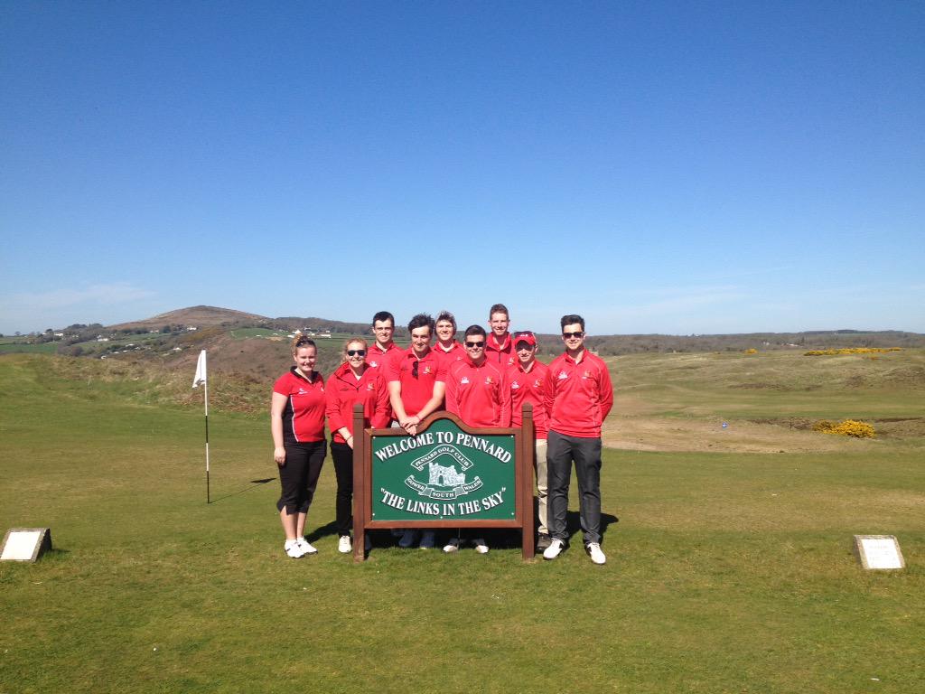 CardiffUniGolf's tweet photo. Team ready for the game (minus Marie)! Come on Cardiff!! @GairRhyddSport @CardiffUnionTV http://t.co/xttooQIO62