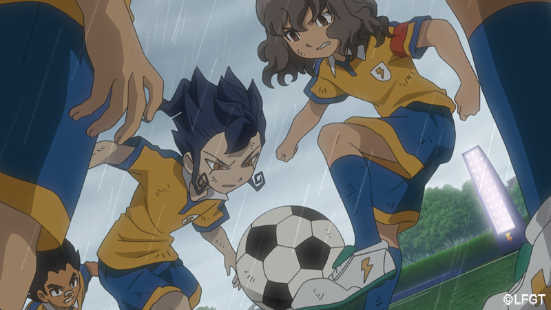 InazumaEGOFR's tweet photo. Jouez au foot sous la pluie, il faut en avoir envie ! #InazumaEleven #anime #manga #football http://t.co/B9qJmwMOLy