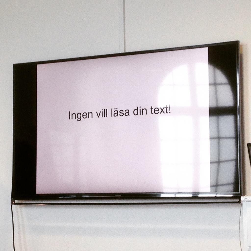 Webbredaktionen diskuterar text. Vi inbillar oss inget.