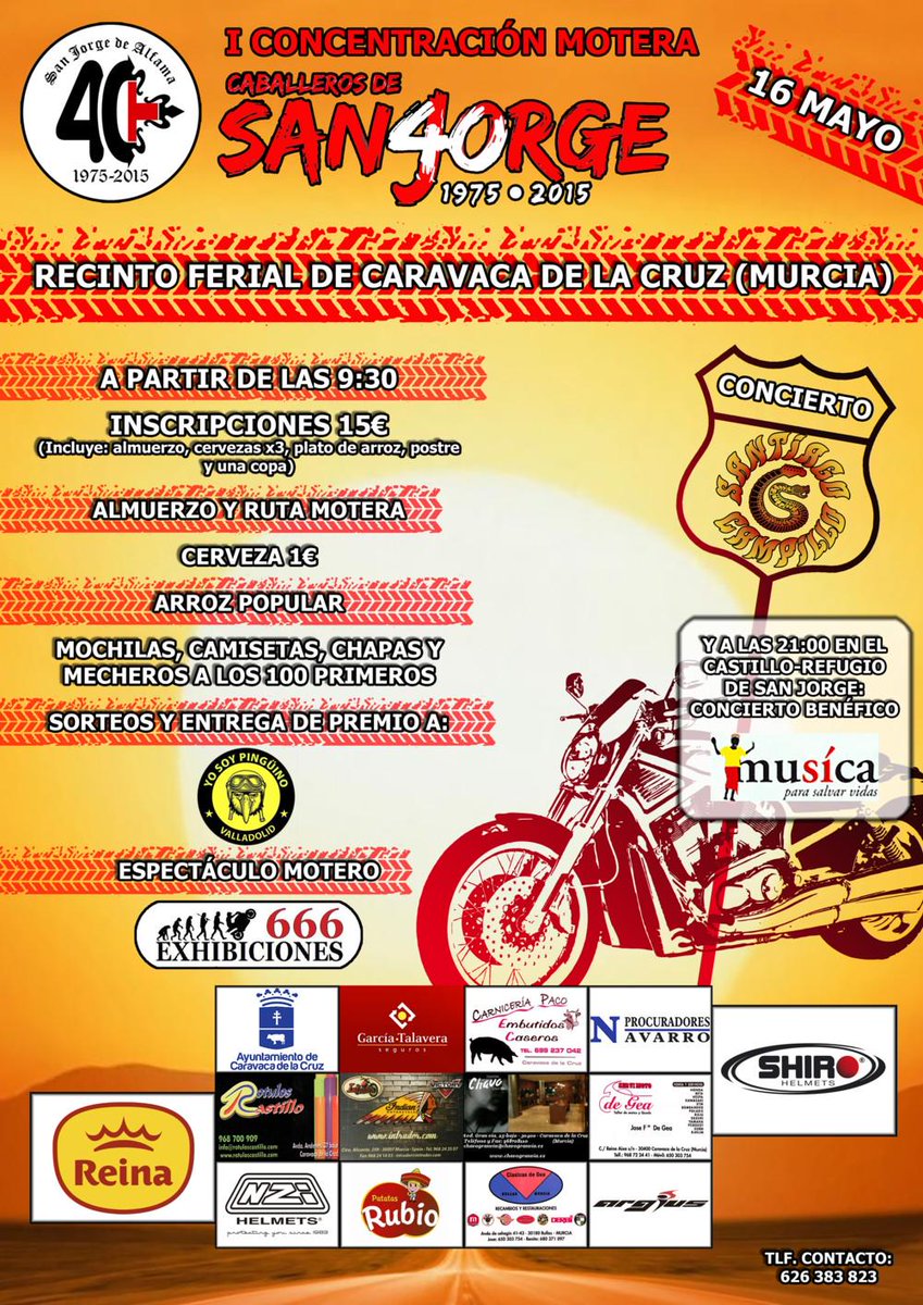 caravacaaldia's tweet photo. I Concentración Motera Caballeros de San Jorge: @damasdsanjorge http://t.co/W6W7PweaBA http://t.co/TMkkzI6wTf