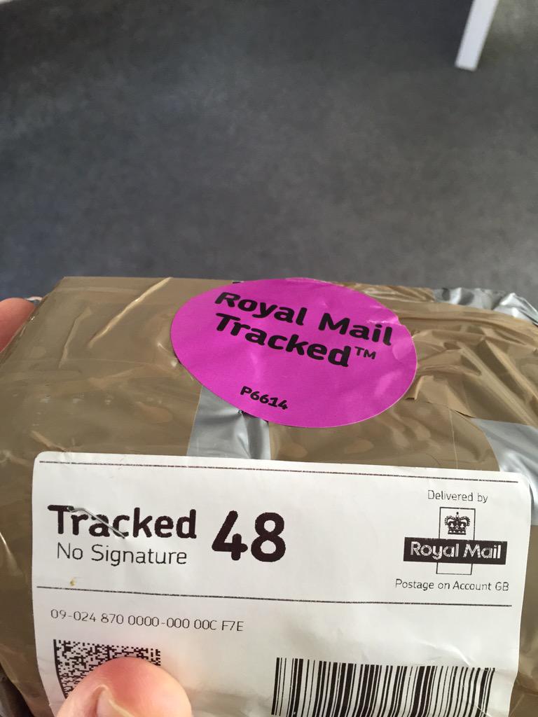 quattro10v's tweet photo. Just received my tracked 48 parcel. Posted on April the 8th. Well done #royalmail. http://t.co/FSJ9RmsEgs