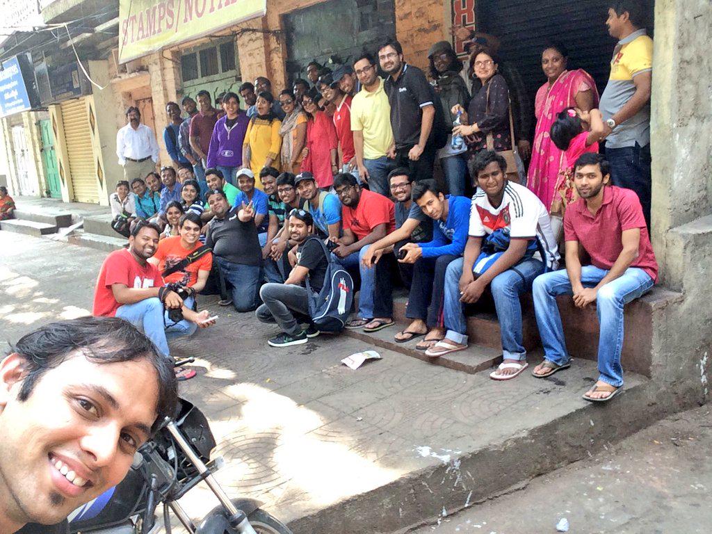 #Selfie during #HydFoodathon :-)
#SaveFuel #Walk #Eat #Repeat

Happt Earth Day #Hyderabad-
#GoGreen #GlobalSelfie B-)