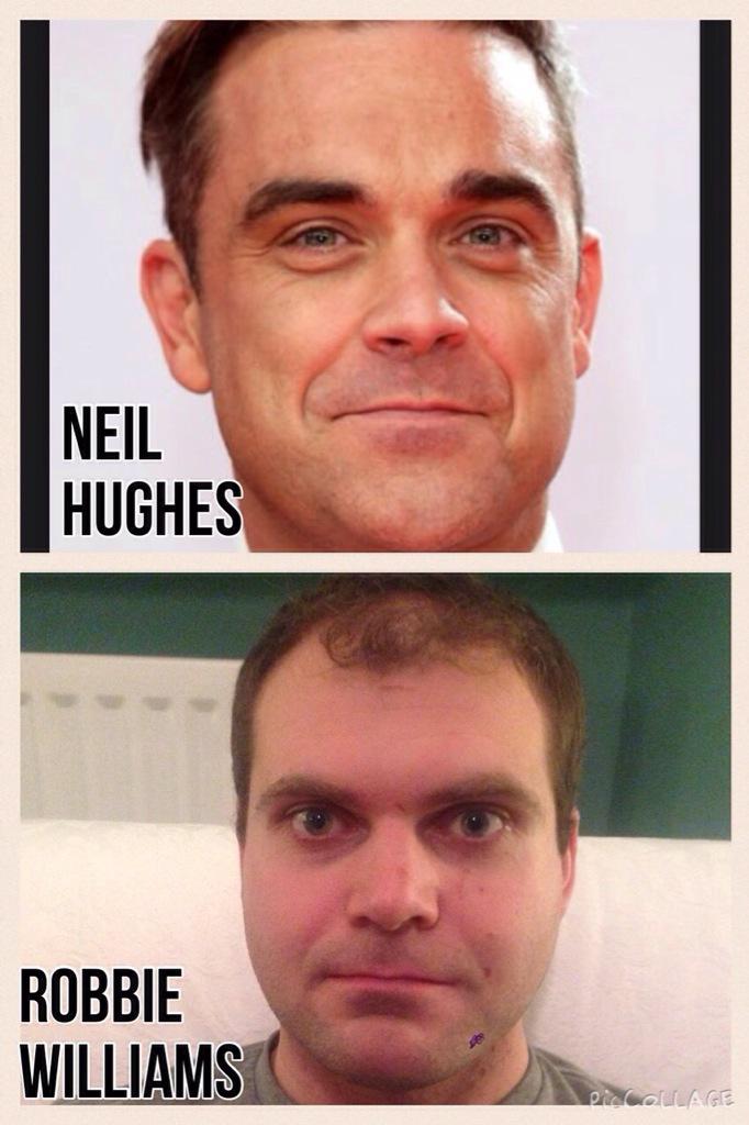 House0908's tweet photo. My mate gets approached a lot by people thinking he's @robbiewilliams What do you think? http://t.co/UV0qluawZy