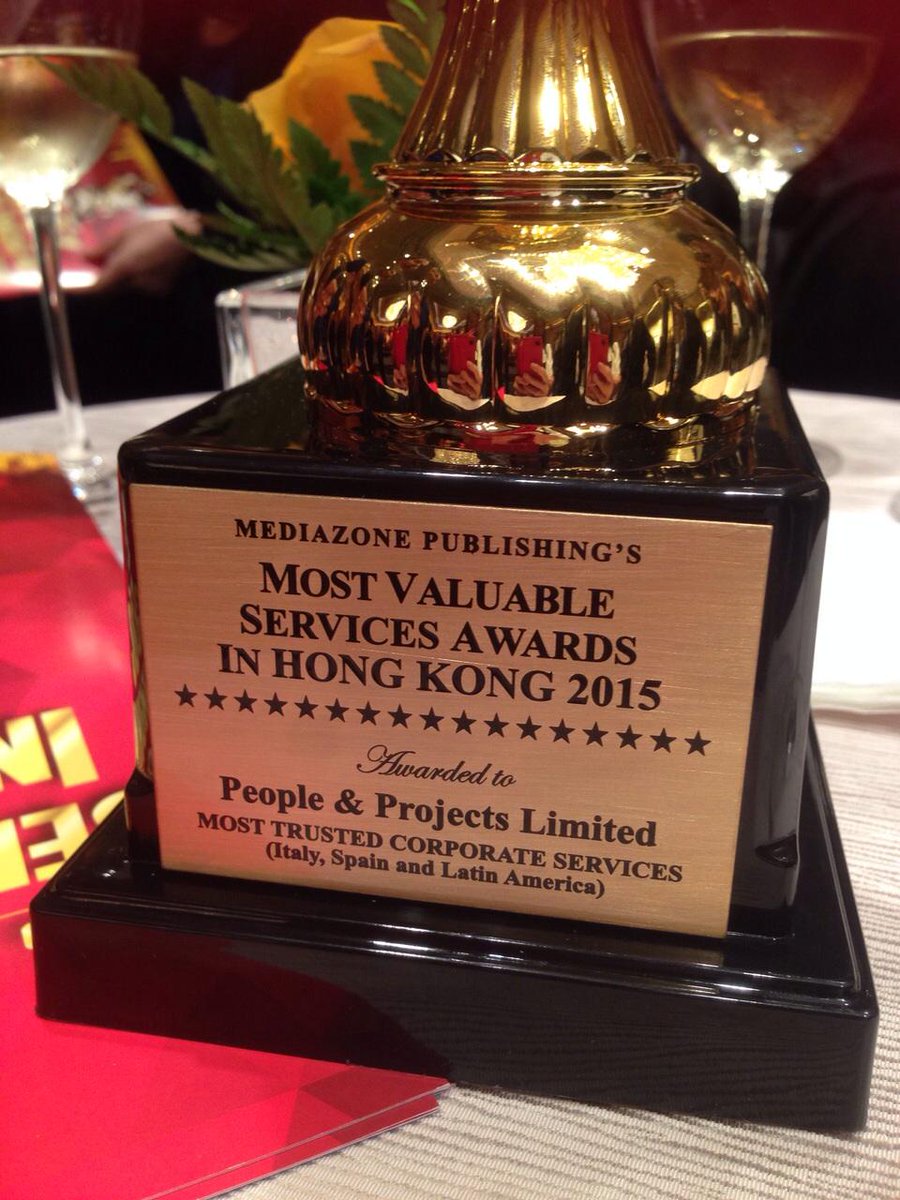PeopleNProjects's tweet photo. Happening Now: #PandP accepts award as the Most Trusted Corporate Services Company for Italy, Spain &amp; Latin America. http://t.co/dTFkiNtquu