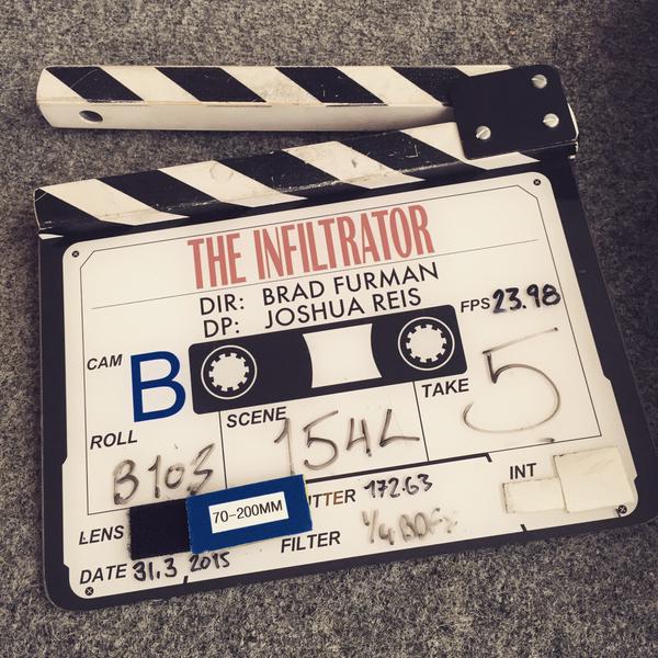 ANDY BECKWITH is en route to Tampa to continue shooting #TheInfiltrator, alongside Brian Cranston and Benjamin Bratt.