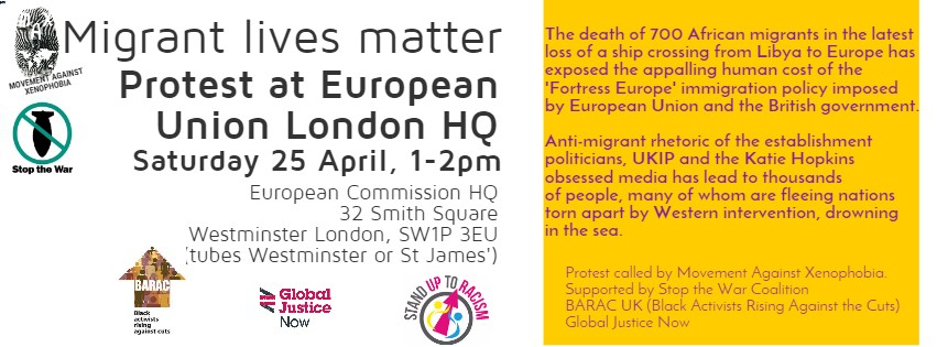 NoXenophobia's tweet photo. Calling all anti-racism campaigners, pleased to add @AntiRacismDay to the #MigrantLivesMatter demo. Plz share widely http://t.co/vaIo7HpHUZ