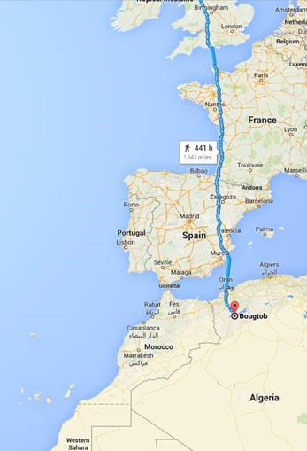 LSTMnews's tweet photo. So... at the end of Day 2 we have reached Northern Algeria
http://t.co/Xlx79KUyHT … … #CMNHOYB #EBOLA http://t.co/hlI46HslAT