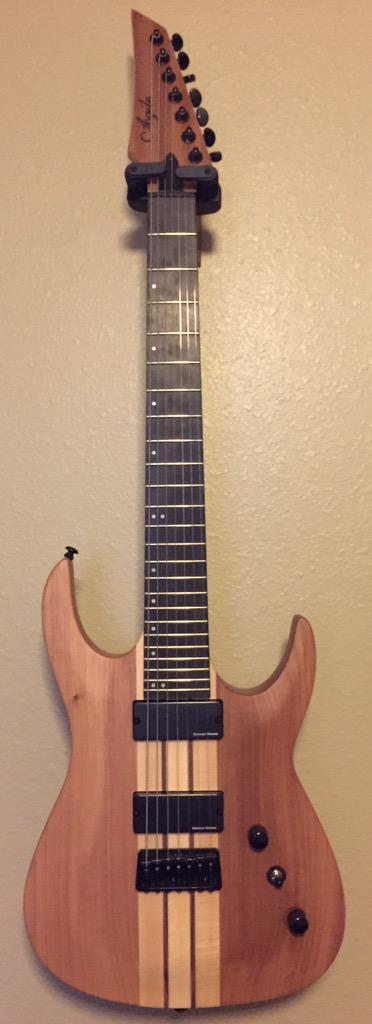 Ryan_Reiss's tweet photo. Received my new @AgileGuitars Septor 725 Natural Mahogany! This like looks, plays and sounds great! #HardWorkPaysOff http://t.co/D60BvIW3sm