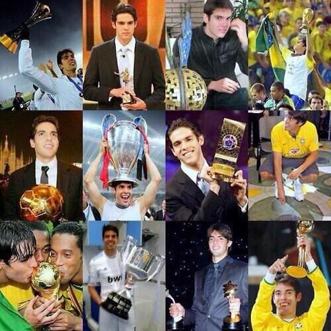   Happy 33rd birthday to Kaká.
1 x World Cup.
1 x Serie A.
1 x Champions League.
1 x La Liga 