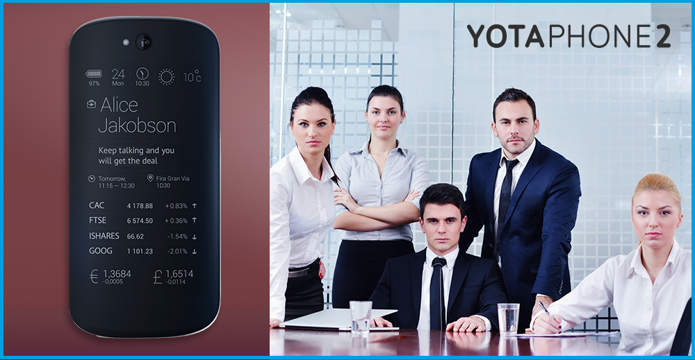 Trying to convince someone in a business deal? You always have the most important information on your YotaPhone 2.