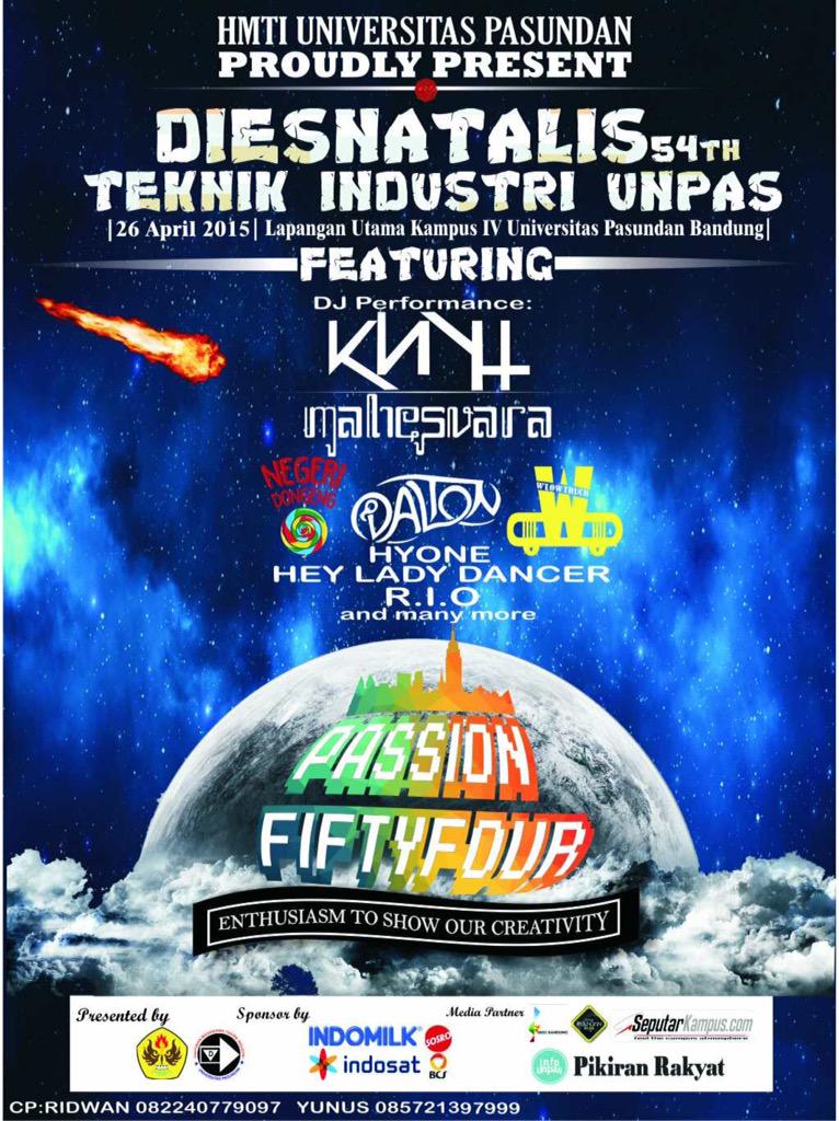 Ditunggu kehadirannya di acara Diesnatalis TI pada tgl 26 April 2015 di lap. Utama kampus Setiabudhi :)
<a href="/TI_Unpas2012/">T Industri Unpas'12</a>