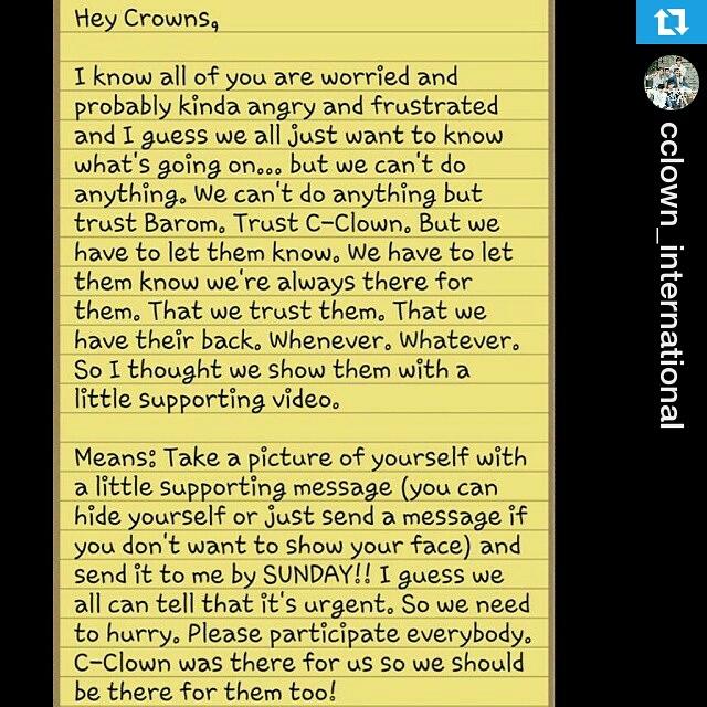 BJane_Yu's tweet photo. Spread the word, guys! #WeSupportCCLOWN #ForeverWithCCLOWN
#crowns #salts #cclown

Repost from cclown_international~ http://t.co/vH8KJA5PCs