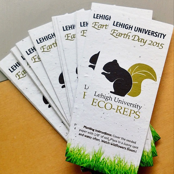 LehighEcoReps's tweet photo. Stop by our booth at the Earth Day Fair to get plantable bookmarks that can grow into beautiful wildflowers! http://t.co/yiW0rHg9ij