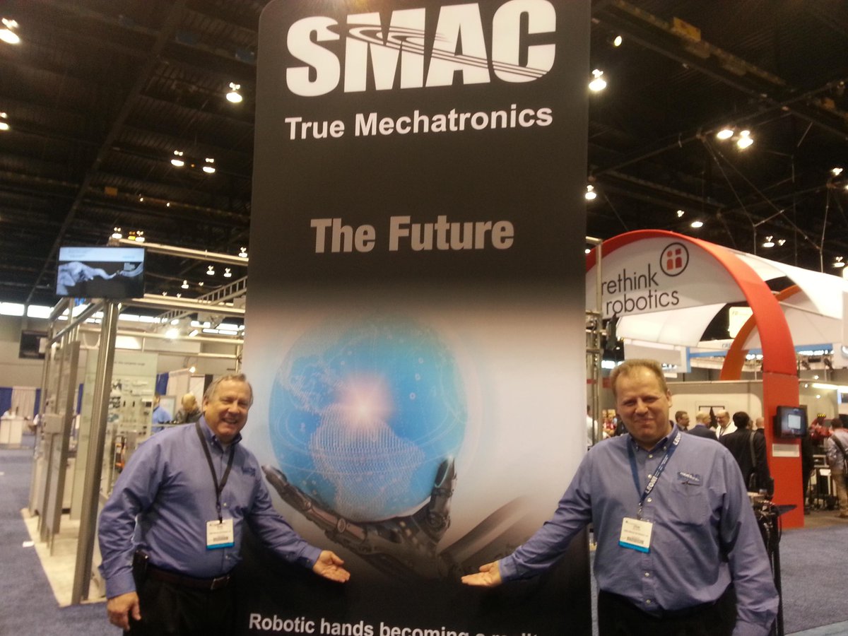 SMACMCAUS's tweet image. Steve and Mark of SMAC at #Automate2015.  #automation #robotics #automotive #electronics ow.ly/LsGEx