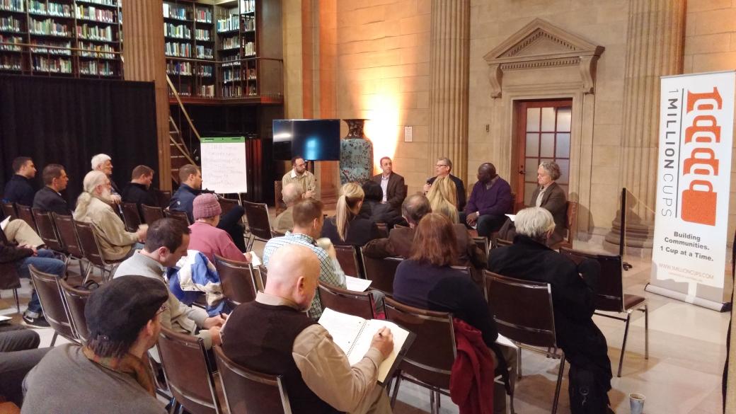 JJHillCenter's tweet photo. Great group here for our first Funders School talking about finding early stage startups. #BootstrapMN http://t.co/CmIItpon8R