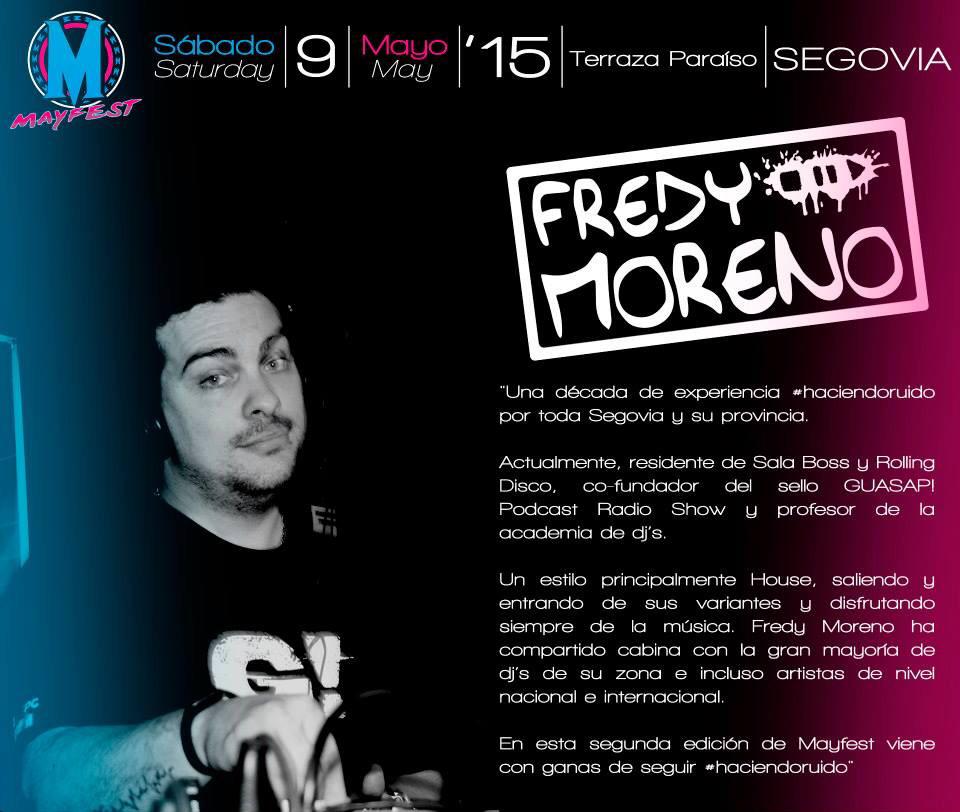 djfredymoreno's tweet photo. Próximo día 9 #haciendoruido en @MayFestSegovia !! @djfredymoreno !! http://t.co/SF6ciOCa2r