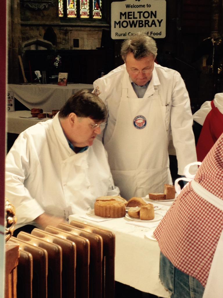 MeltonBid's tweet photo. Judging going well at the British Pie Awards today, great entries http://t.co/8qrljFJre8