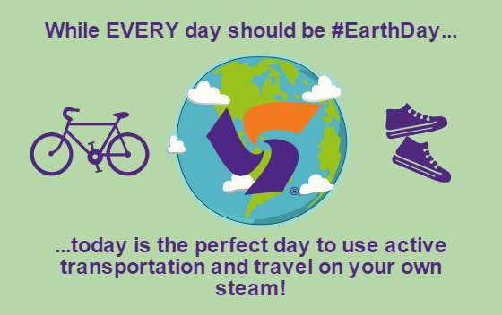 ParticipACTION's tweet photo. Happy #EarthDay! Why not be a green machine and let your body power your travel?  http://t.co/UeAsCpS24x @glouisebarr http://t.co/93Pfvk5suf