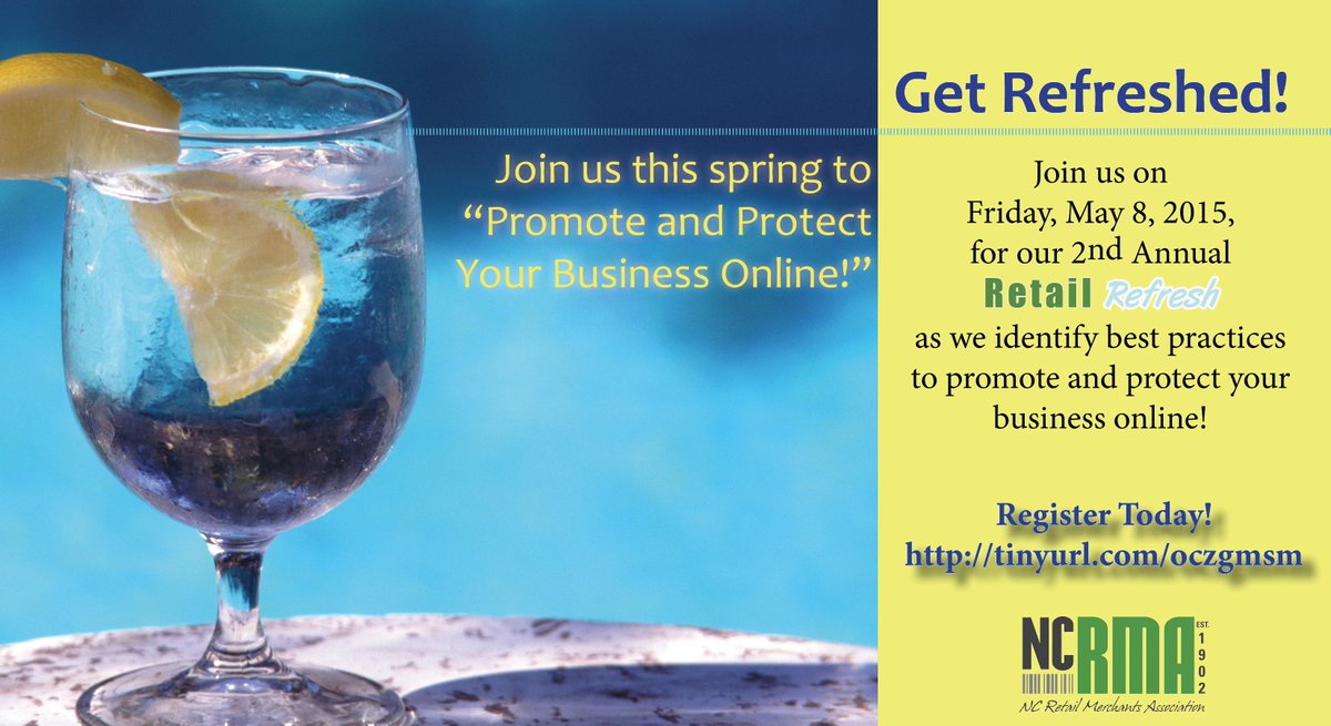 NCRMA's tweet image. @dynastyfurnitur Join the @NCRMA in #WinstonSalem for #RetailRefresh!!!  We&apos;d love to see you there!