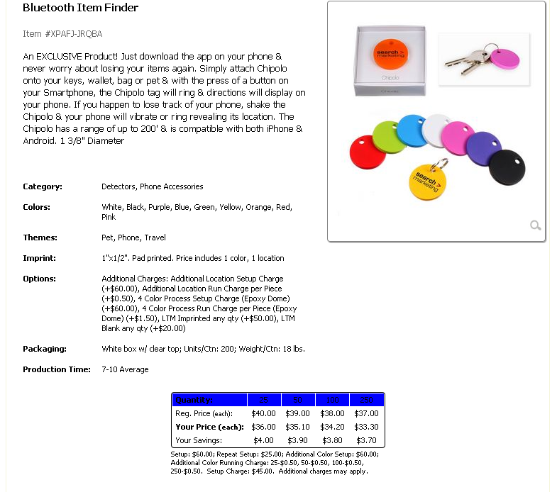 Promoproduct's tweet image. Custom Printed Bluetooth Item Finder - …pecials.dallaspromotionalproducts.com/promotional-pr…