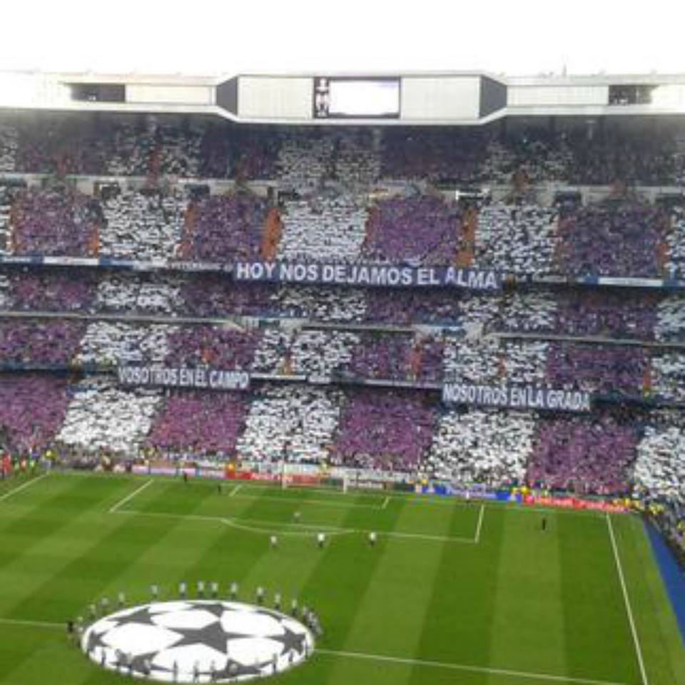Espectacular ambiente en el Santiago Bernabéu.
