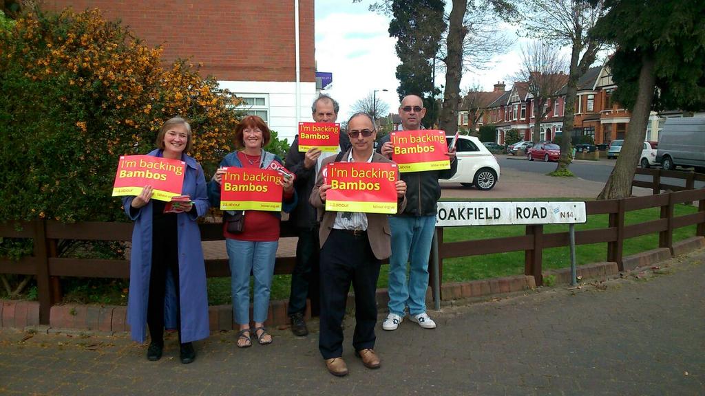 BambosMP's tweet photo. Brilliant campaign session in Southgate Green this evening, growing Labour support #BackingBambos #GE2015 http://t.co/4Ostin417g