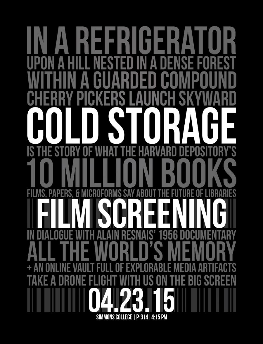 ColdStorageDoc's tweet image. Tomorrow, Cold Storage goes to Simmons College. P-314. 4:15 PM.