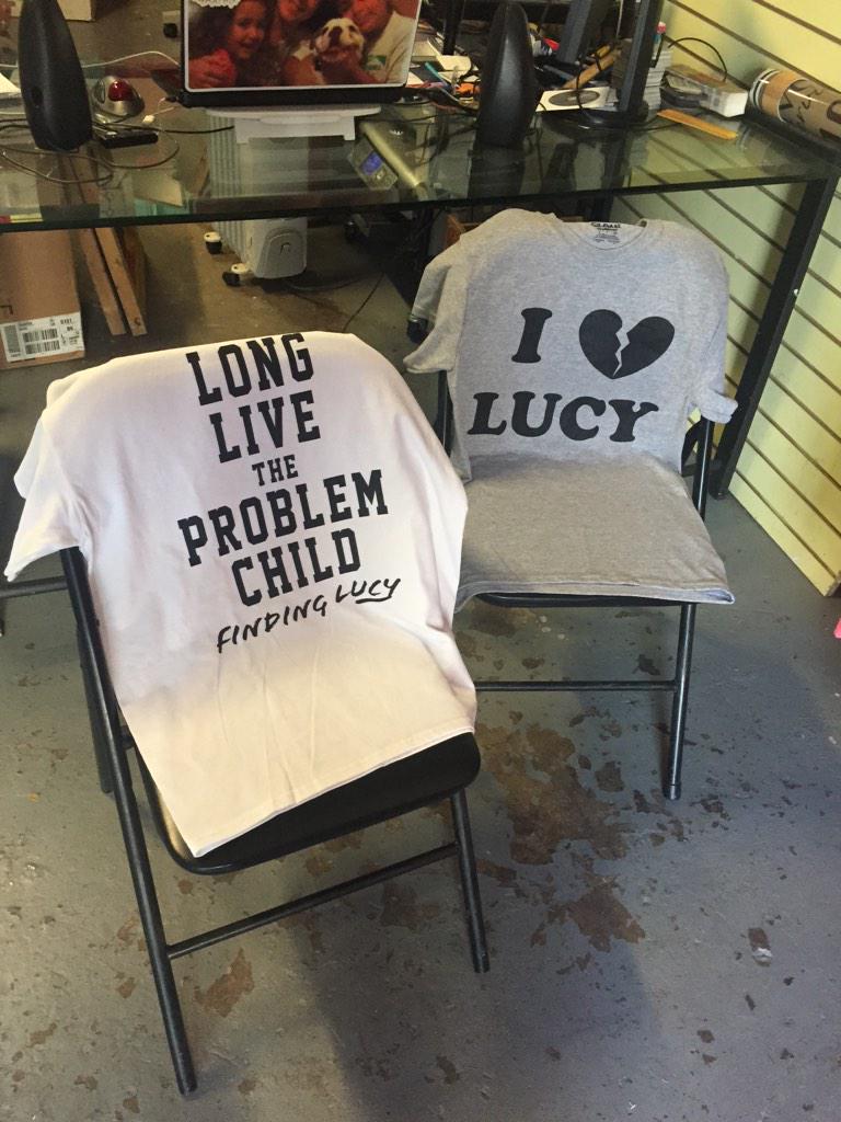davidtdean's tweet photo. $10 shirts... tweet me if you want one #findinglucy http://t.co/TxmJmjlDMG