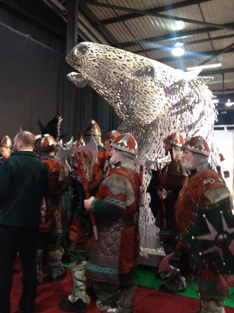 Well hello mini #kelpies. Great to meet you on the <a href="/VisitFalkirk/">Visit Falkirk</a> stand at #VisitScotExpo