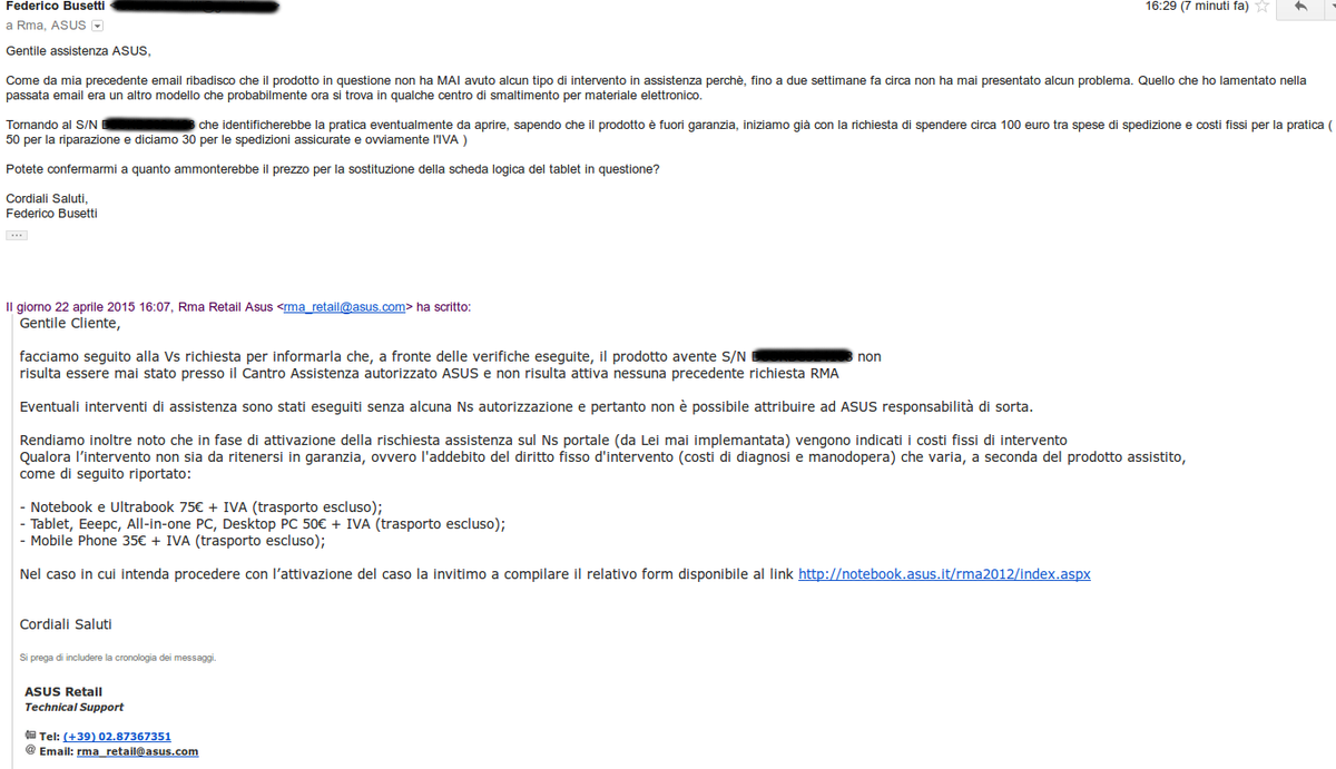 FeBus982's tweet image. Storia di un #Nexus7Bricked, parte terza. Come mai non sono stupito affatto? @ASUSItalia @BernardoFasano