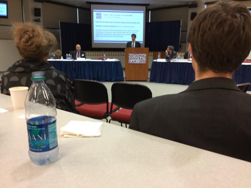 fairvote's tweet photo. #DemocracySlam #NationalPopularVote segment starting now! Tune in here: http://t.co/poIjAzKGUN http://t.co/1mxTAxO3Ob