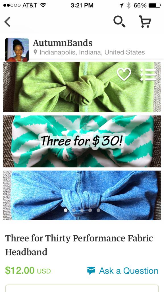 AutumnBands's tweet photo. Good morning! All headbands are now 2 for $20 and 3 for $30 when you order from the appropriate listing!! http://t.co/Mhj6DkXOIk