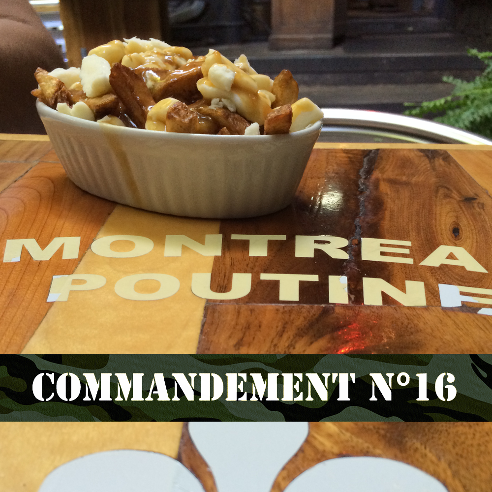 montrealpoutine's tweet photo. Commandment #16: You shall not eat poutine other than the General’s. #PoutineArmy http://t.co/E16rI80snx
