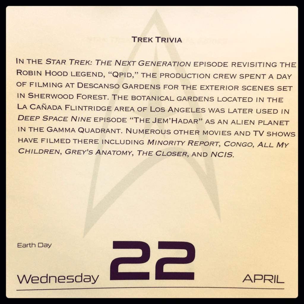 This Day in Trek - April 22, 2015 Happy Birthday Manu Intiraymi!  