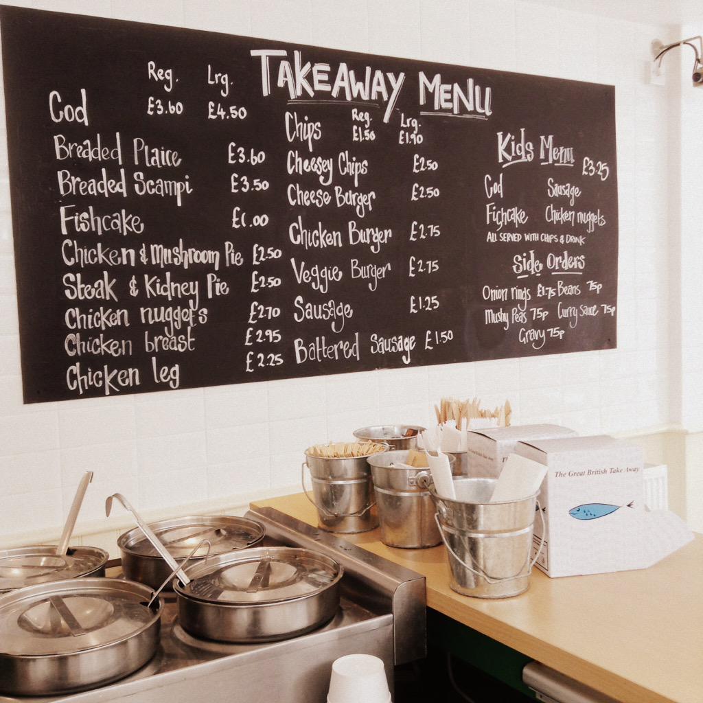 DeansFish1's tweet image. Our takeaway menu, perfect for a quick pit-stop before heading down to Minehead beach! #fishandchips #deansfish